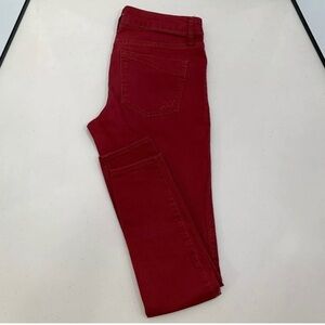 Express Pants Adult Size 4 Red Casual 4 Skinny Cotton Spandex Women